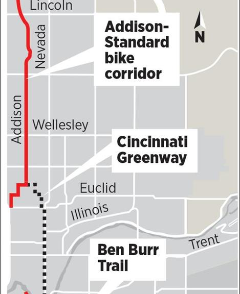 map of Cincinnati Greenway